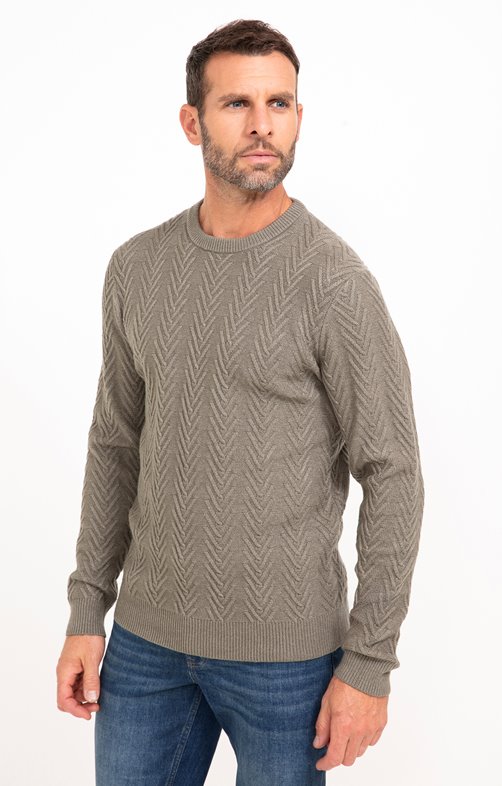 Pull col rond Torsade