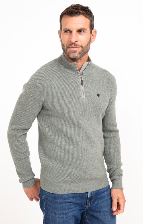 Pull col montant uni Côte