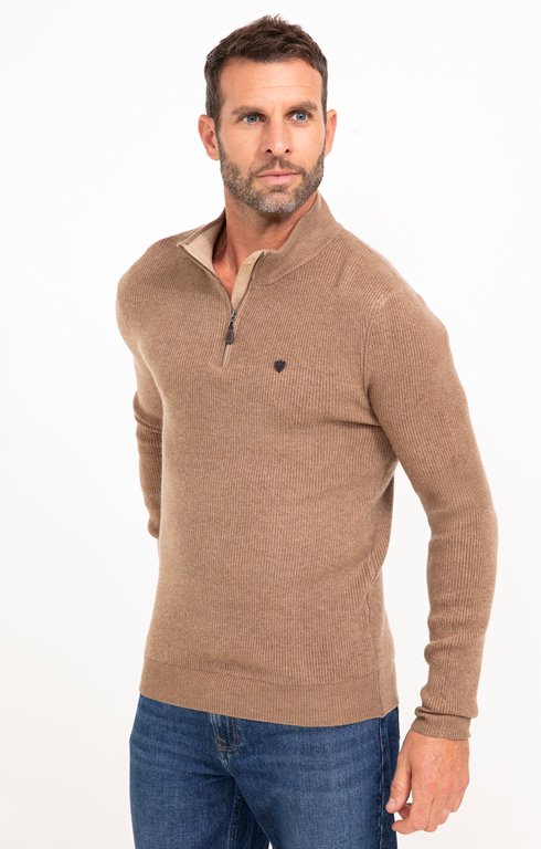 Pull col montant uni Côte