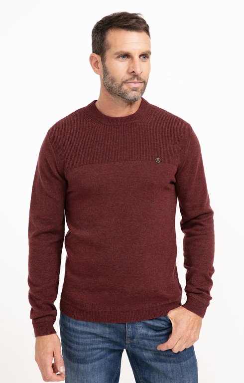 Pull col rond uni Wooly