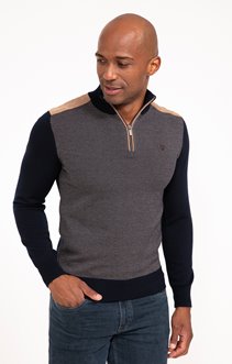 Pull col montant point