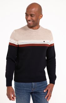 Pull col rond rayé Rizeray