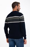 Pull col rond rayé Army