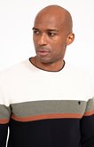 Pull col rond rayé Nil