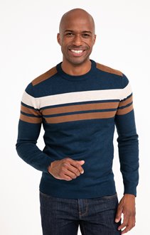 Pull col rond rayé Gazy