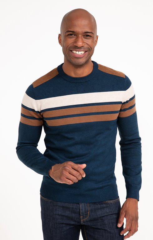 Pull col rond rayé Gazy