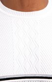 Pull col rond rayé jacquard Frise