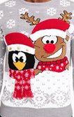 Pull Noël renne et pingouin