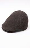 Casquette plate en polyester et laine 