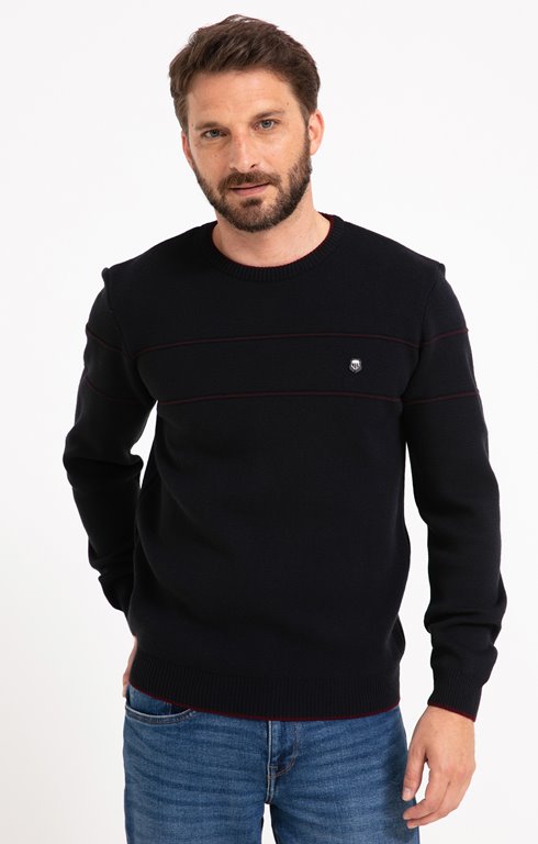 Pull col rond uni 
