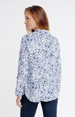 Chemise imprimé fleurs bleues