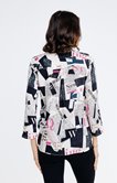 Tunique imprimée avec patte épaule