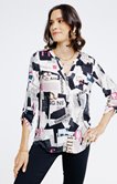 Tunique imprimée avec patte épaule