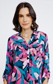 Chemise imprimé feuillage 