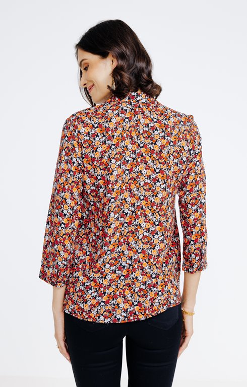 Robe Chemise NAF NAF Noire à Petites Fleurs - Taille 42 - Neuve Avec étiquettes