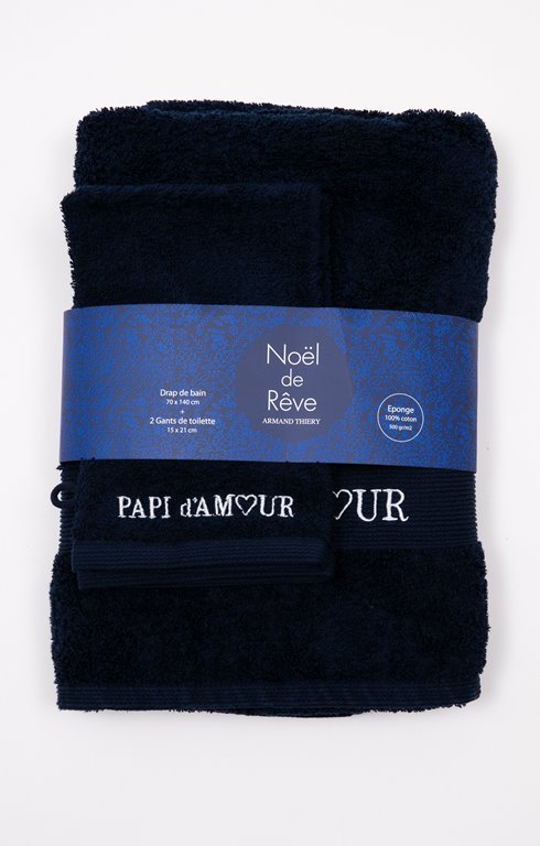 Serviette et gants de toilette papi
