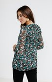Tunique plissée imprimé fleuri