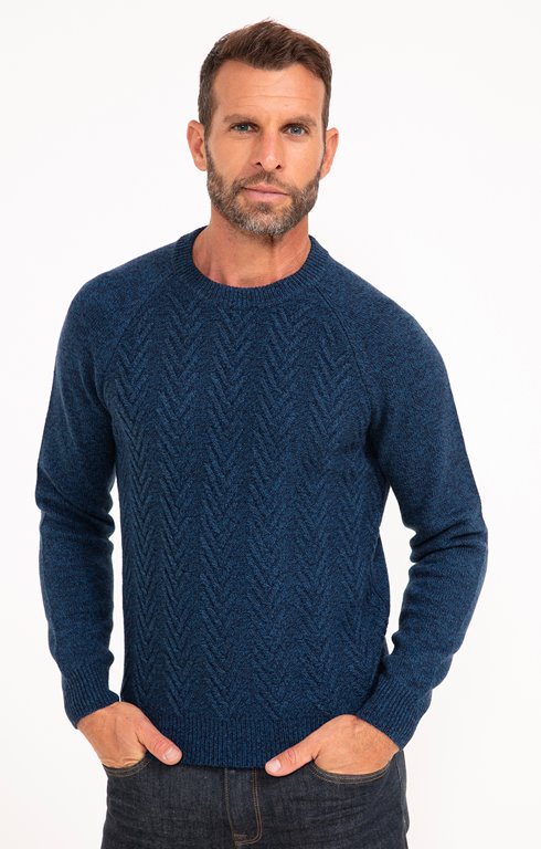Pull col rond Torsade