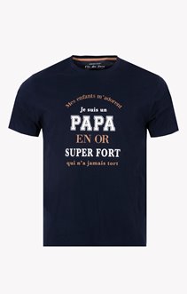 Tee-shirt Papa en or super fort