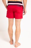 Short de bain rouge court