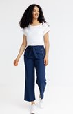 Pantalon 7/8 fluide élastique dos