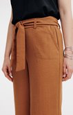 Pantalon large ceinture nouée