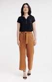 Pantalon large ceinture nouée