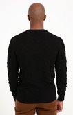Pull uni tricotage fantaisie
