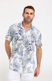 Chemise manches courtes à fleurs