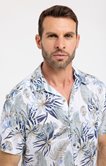 Chemise manches courtes à fleurs