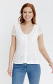 Tee-shirt crochet devant dos uni