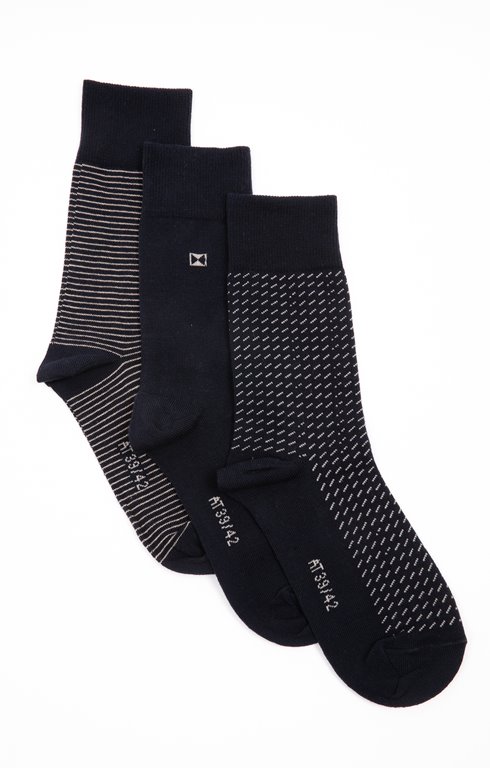 Lot de 3 paires de chaussettes TRAIT FIN