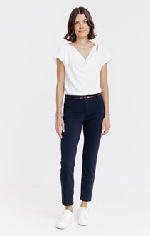 Pantalon 7/8 ville avec ceinture