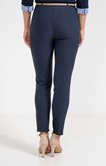 pantalon ville slim ceinture bijou