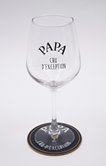 Coffret verre et sous-verre Papa