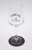 Coffret verre et sous-verre Parrain