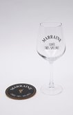 Coffret verre et sous-verre Marraine