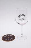 Coffret verre et sous-verre Mamie