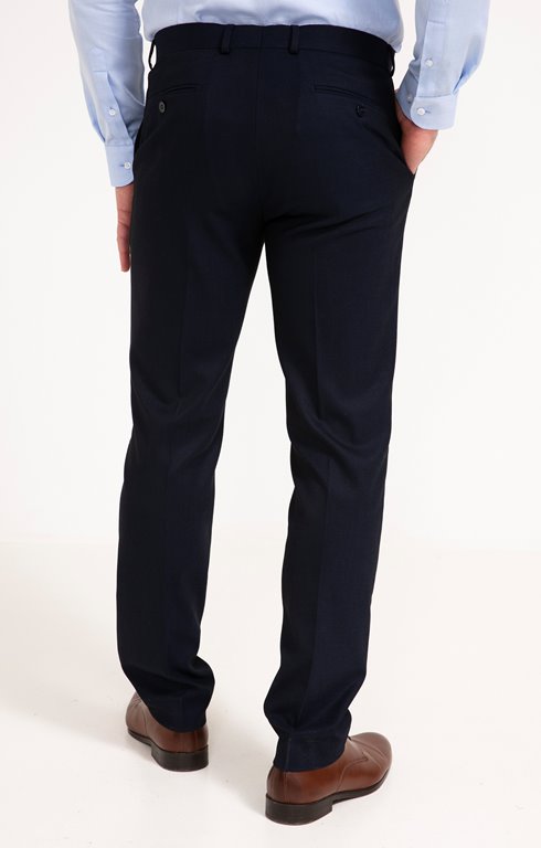 Pantalon Costume Homme Noir | Coupe Ajustée | Tissu Extensible | Infroissable | Pour Bureau Ou Formel
