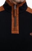 Polo manches longues col montant