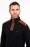 Polo manches longues col montant