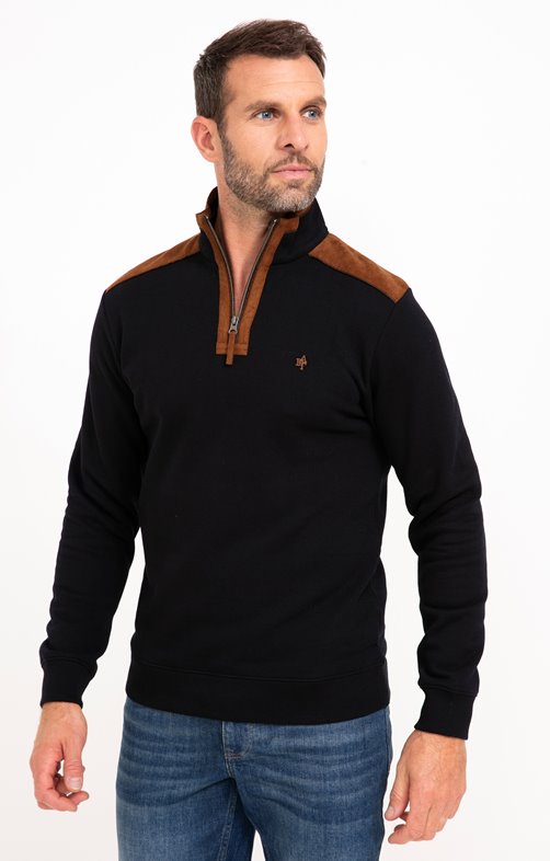 Polo manches longues col montant