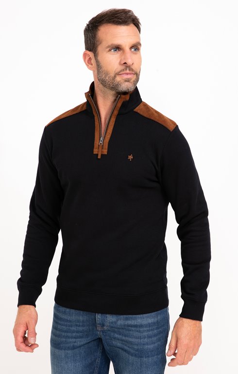Polo manches longues col montant