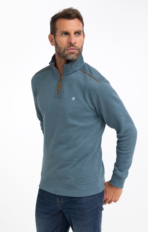 Polo manches longues col montant