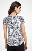 Tee-shirt imprimé col mao