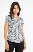 Tee-shirt imprimé col mao