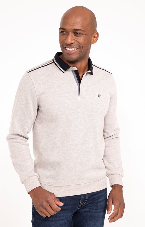 Polo manches longues Zip