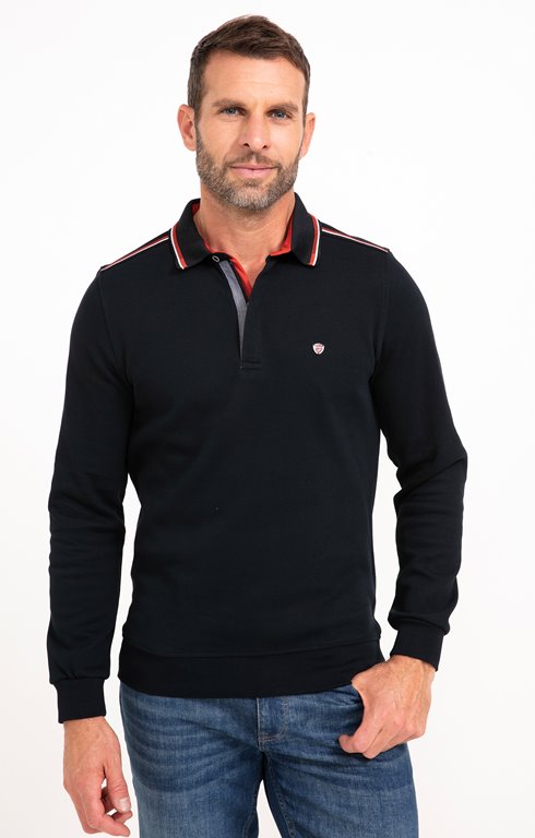 Polo manches longues Zip