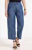 Pantalon lyocell motif fleur