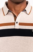 Pull col polo Stripe